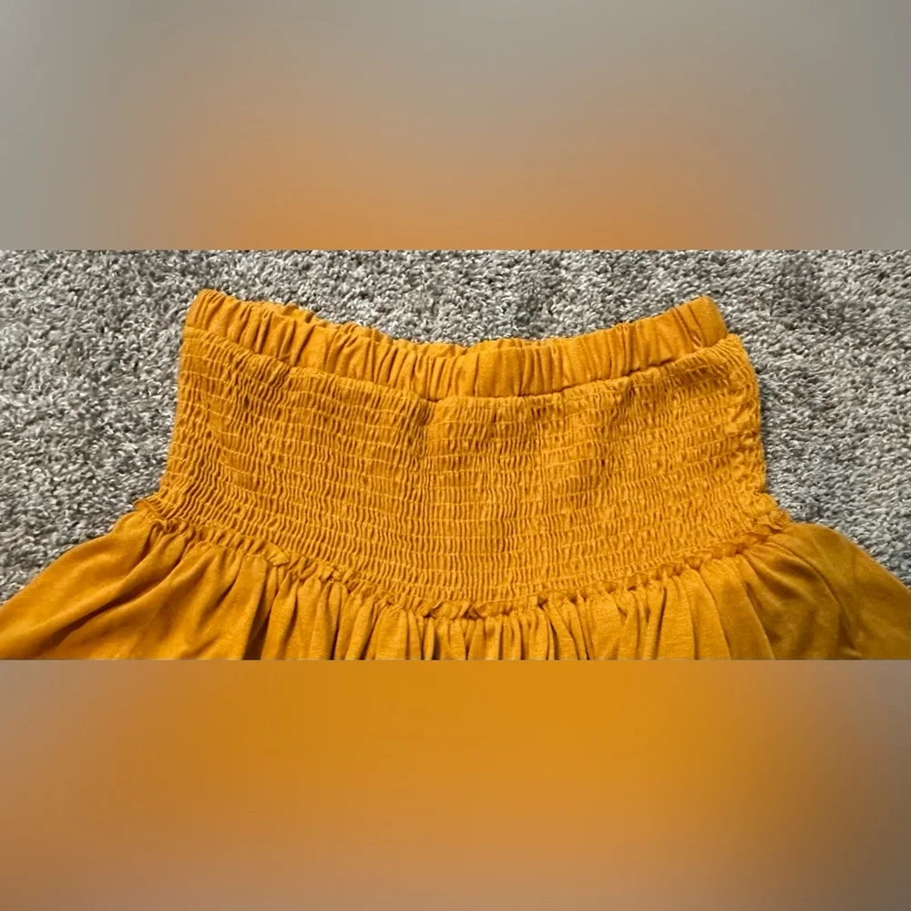 Anthropologie Saturday Sunday Women’s Mustard/Gold Ruffled Mini Skirt Size Small - Picture 3 of 8